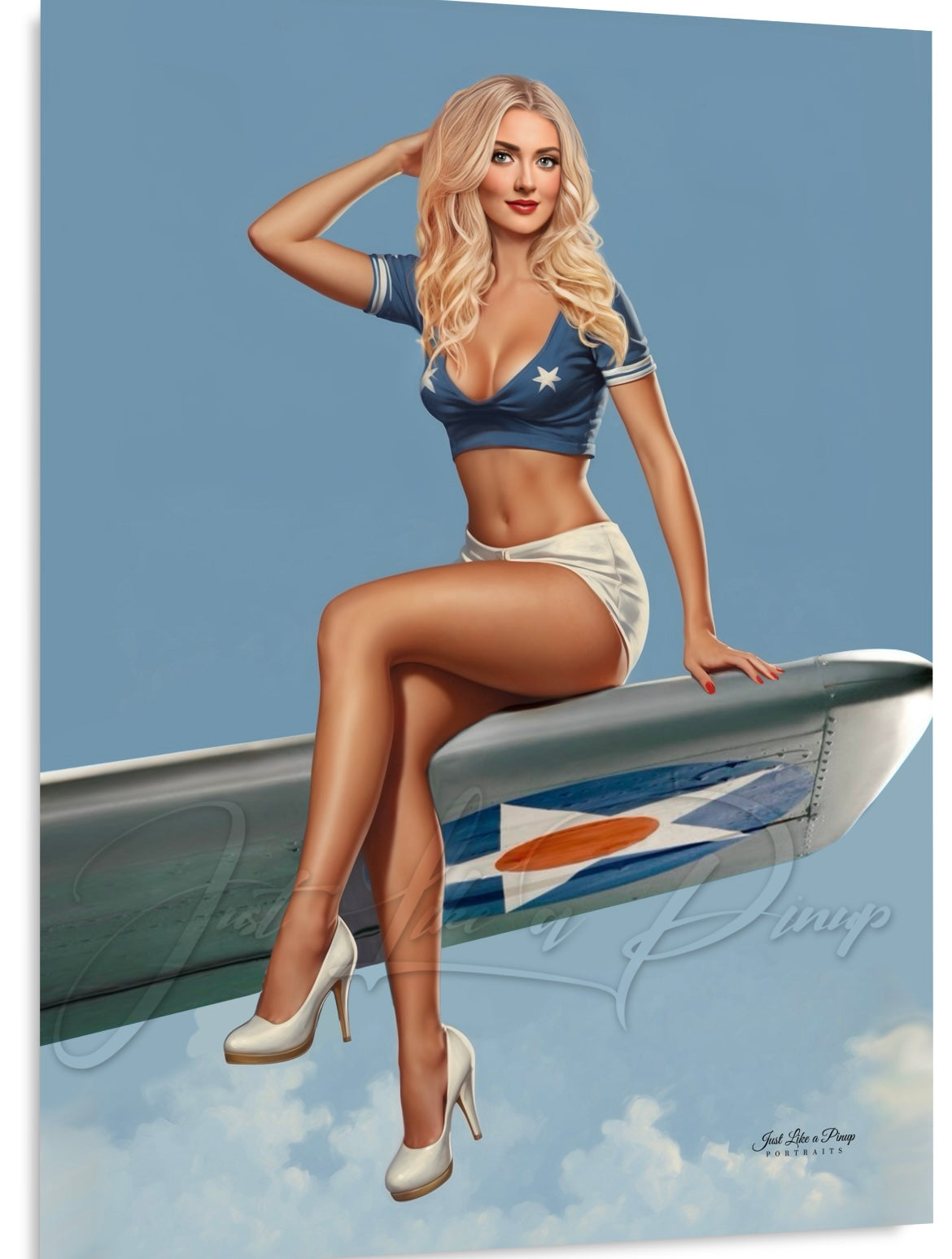 Custom Pin Up Illustration - Just Like A Pinup