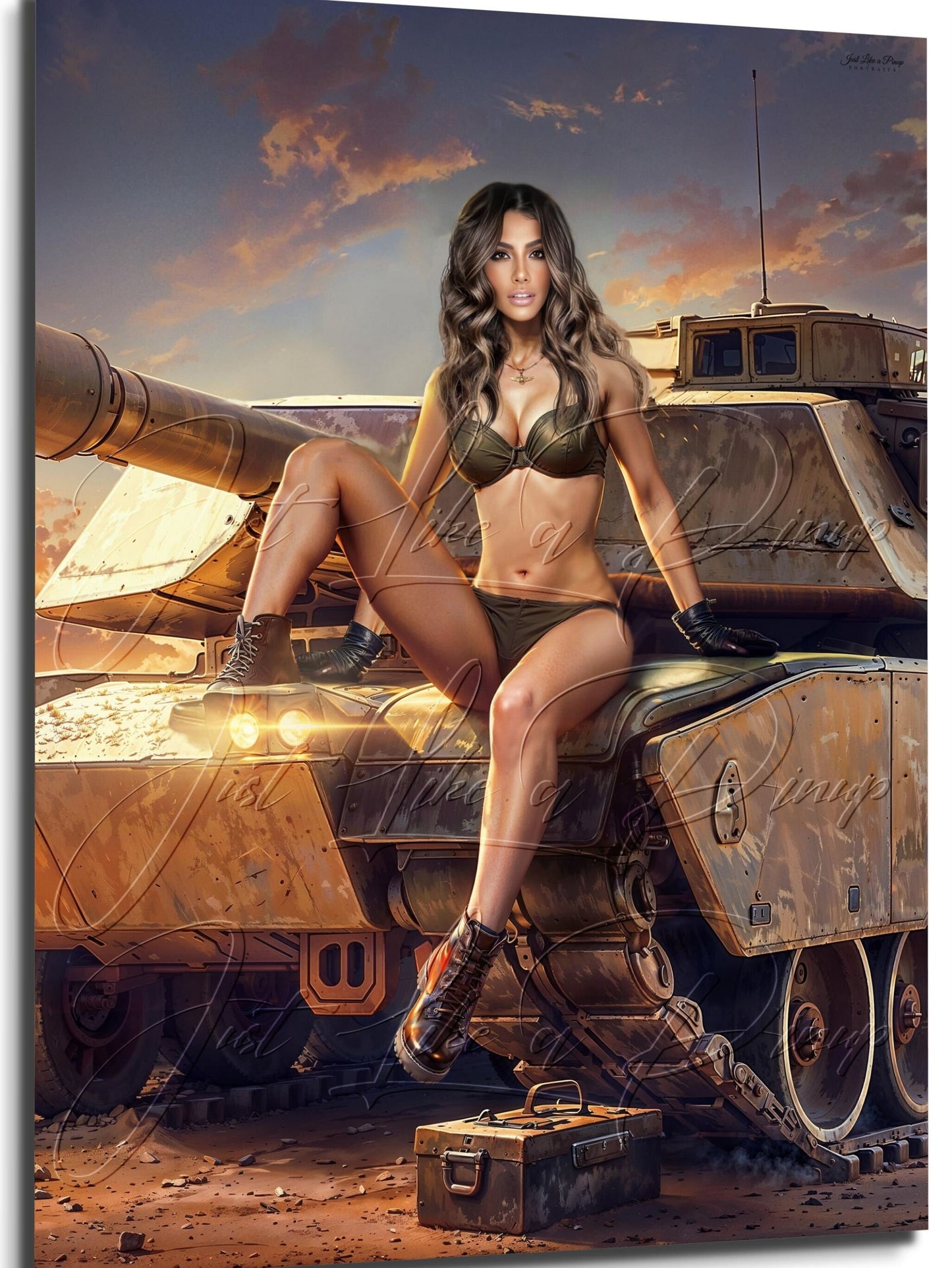Custom Pin Up Illustration - Just Like A Pinup