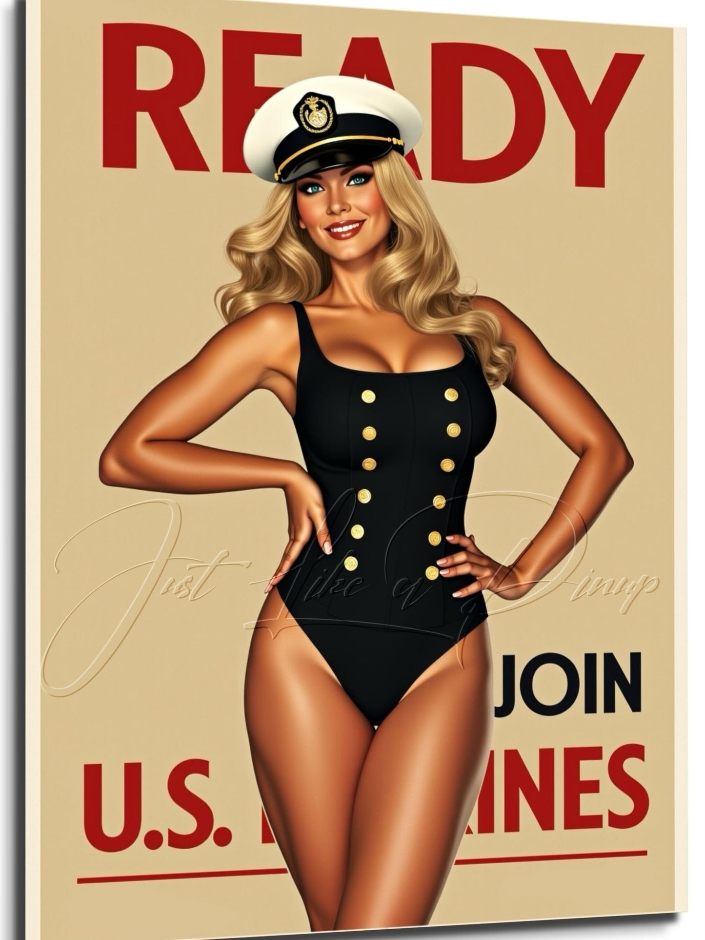 Custom Pin Up Illustration - Just Like A Pinup