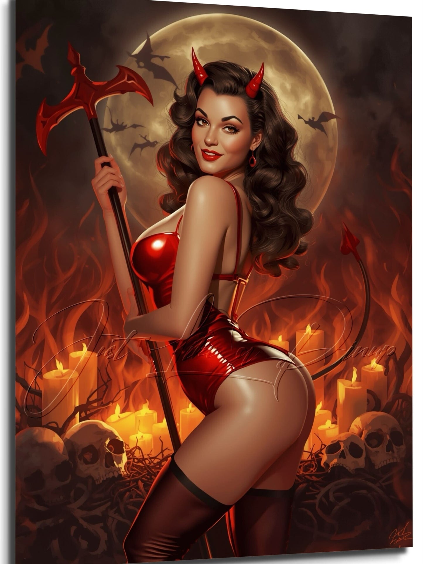 Custom Pin Up Illustration - Just Like A Pinup
