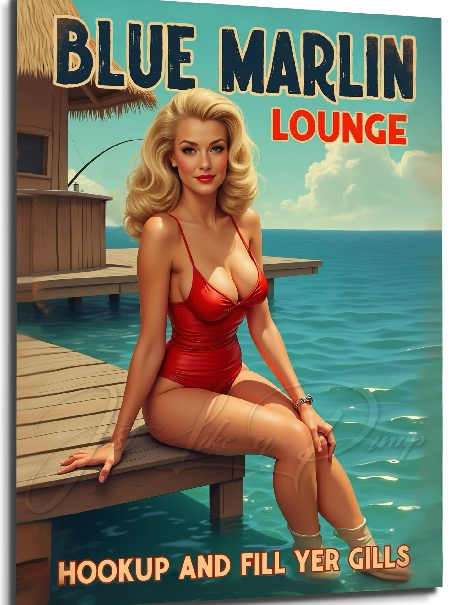 Custom Pin Up Illustration - Just Like A Pinup