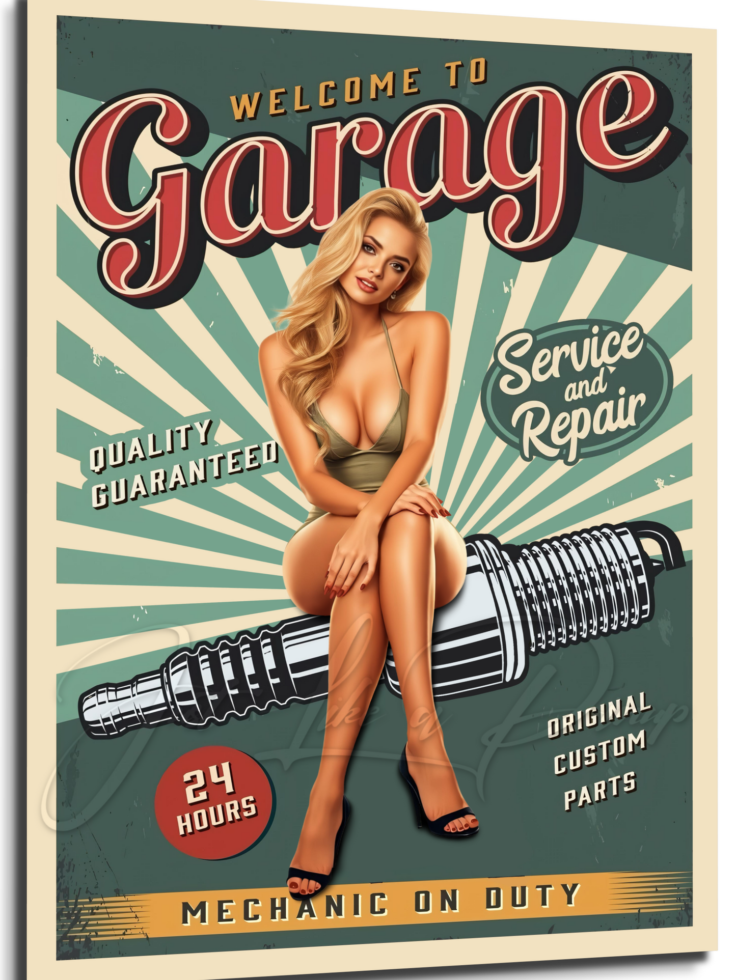 Custom Pin Up Illustration - Just Like A Pinup