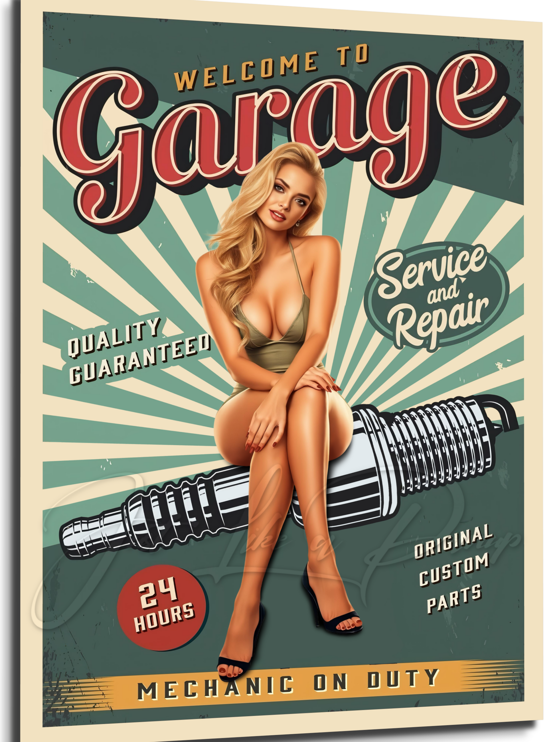 Custom Pin Up Illustration - Just Like A Pinup
