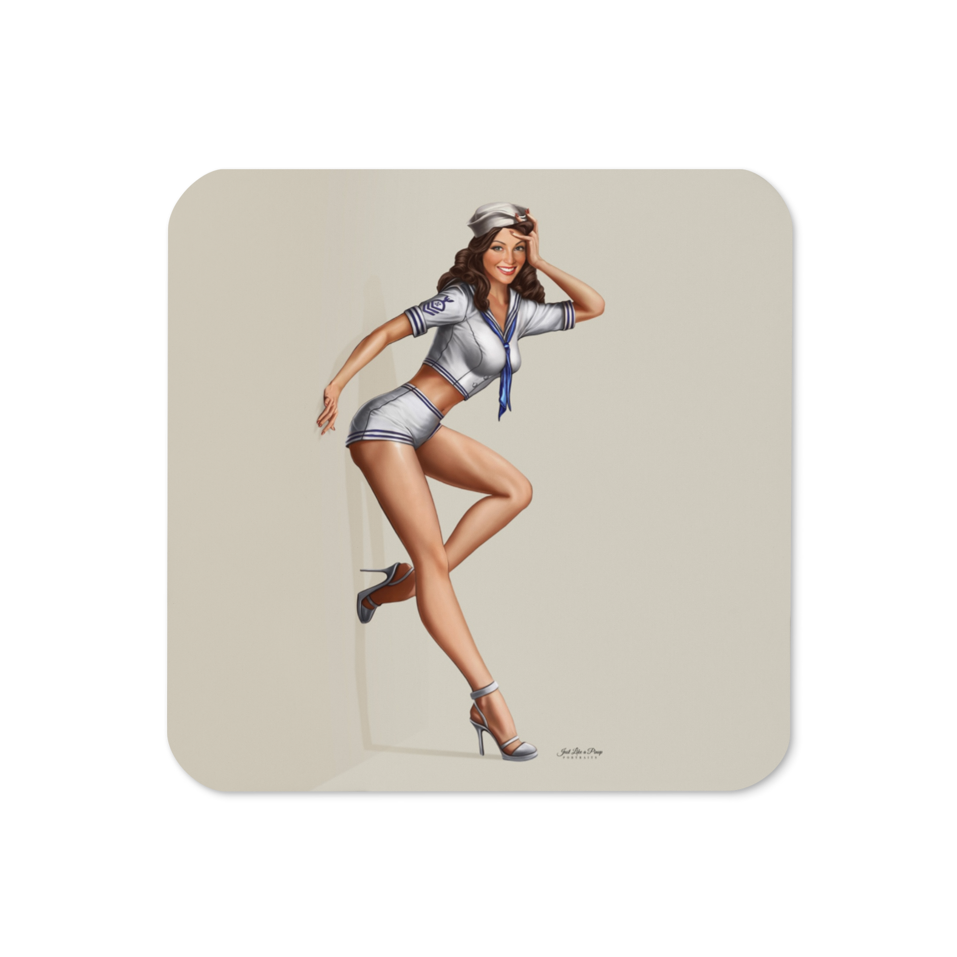 Personalized Cork-back Coaster (1 piece) - Just Like A Pinup