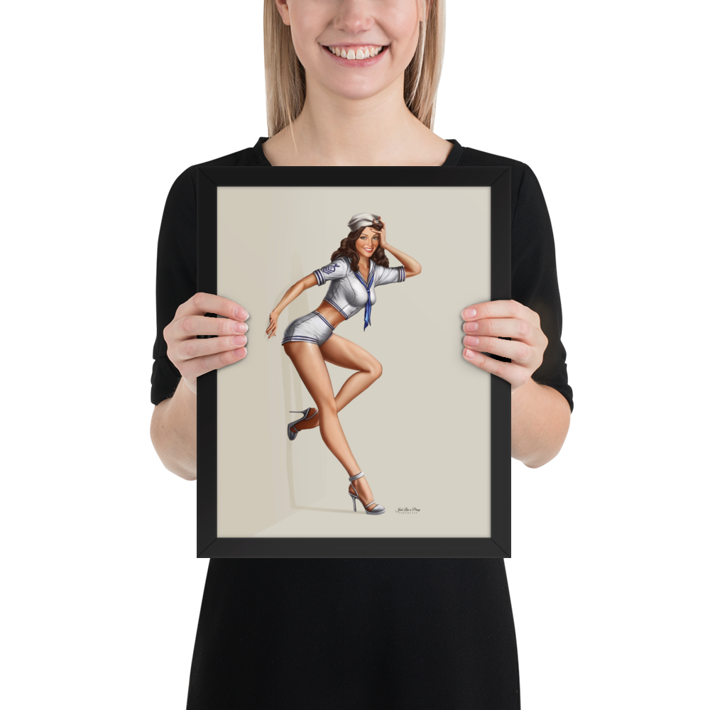 Personalized Framed Print - Just Like A Pinup