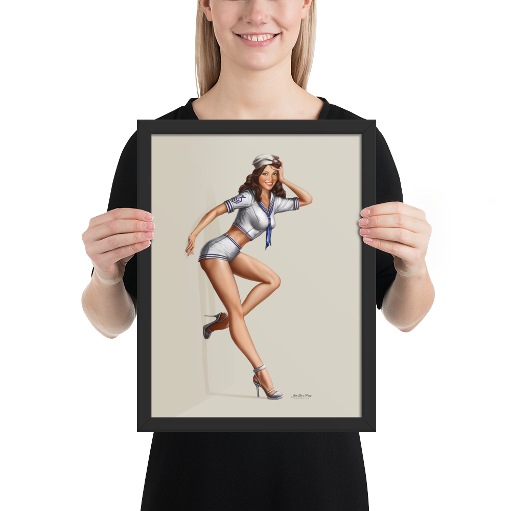 Personalized Framed Print - Just Like A Pinup