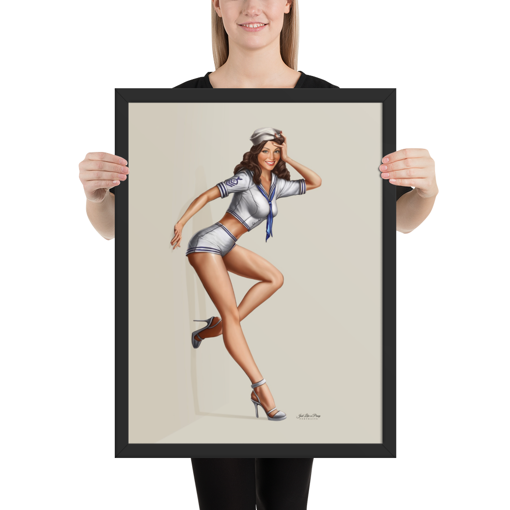 Personalized Framed Print - Just Like A Pinup