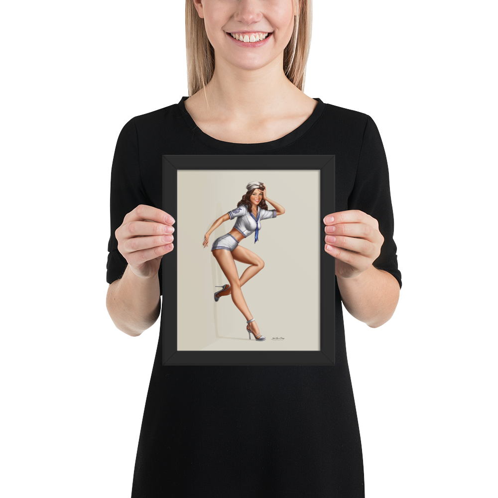 Personalized Framed Print - Just Like A Pinup