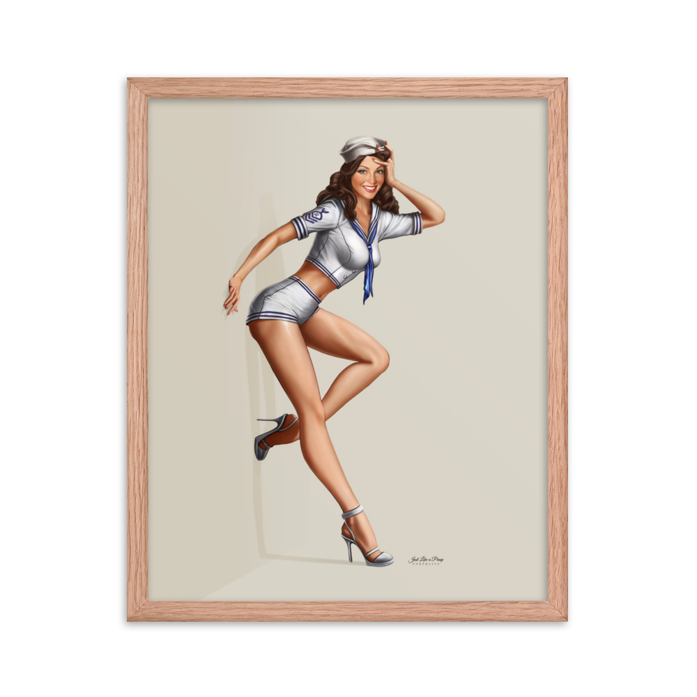 Personalized Framed Print - Just Like A Pinup