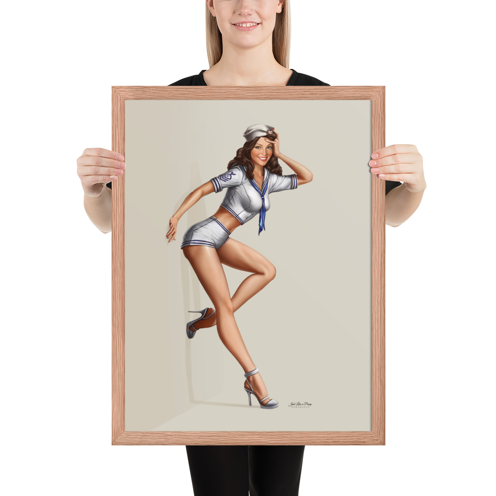 Personalized Framed Print - Just Like A Pinup