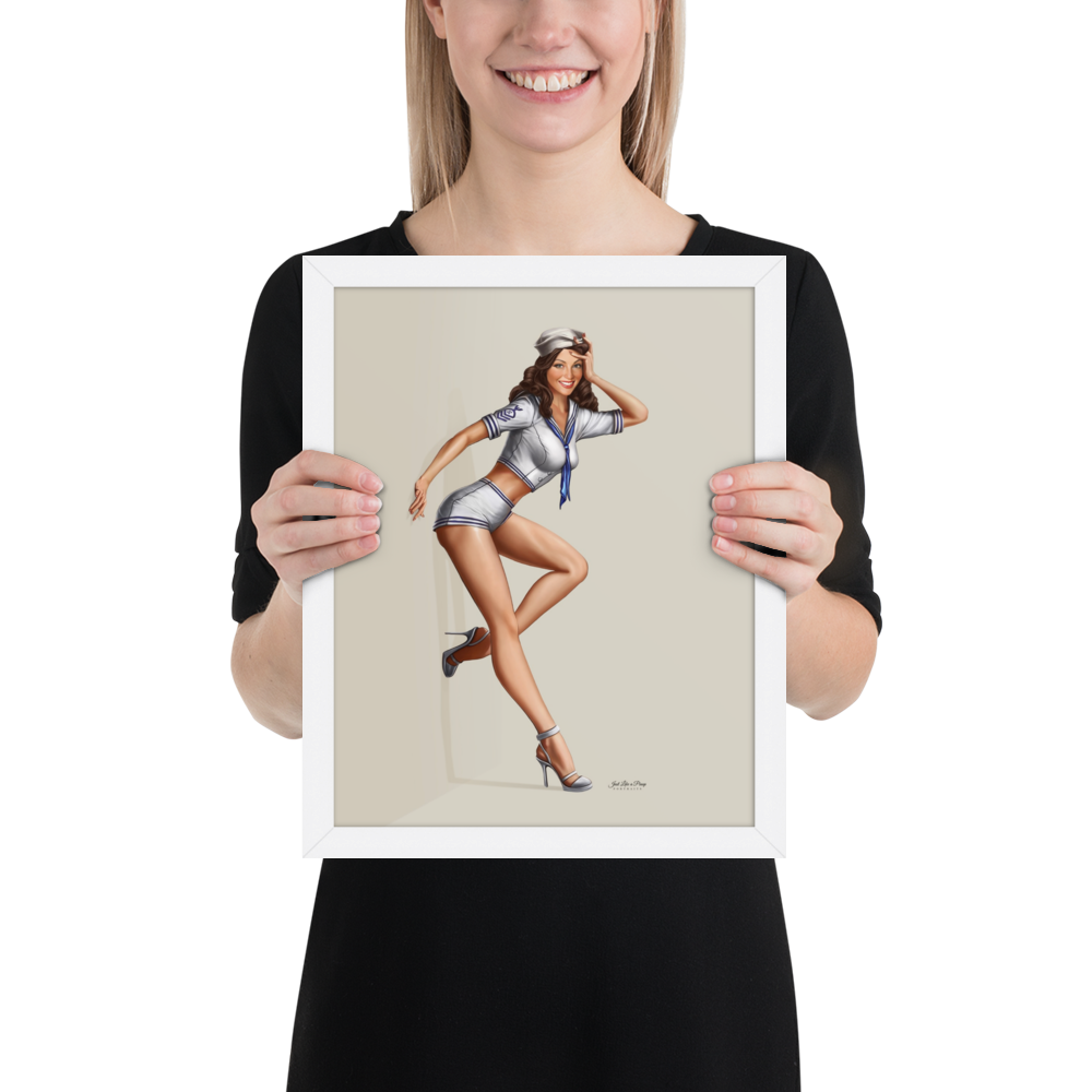 Personalized Framed Print - Just Like A Pinup