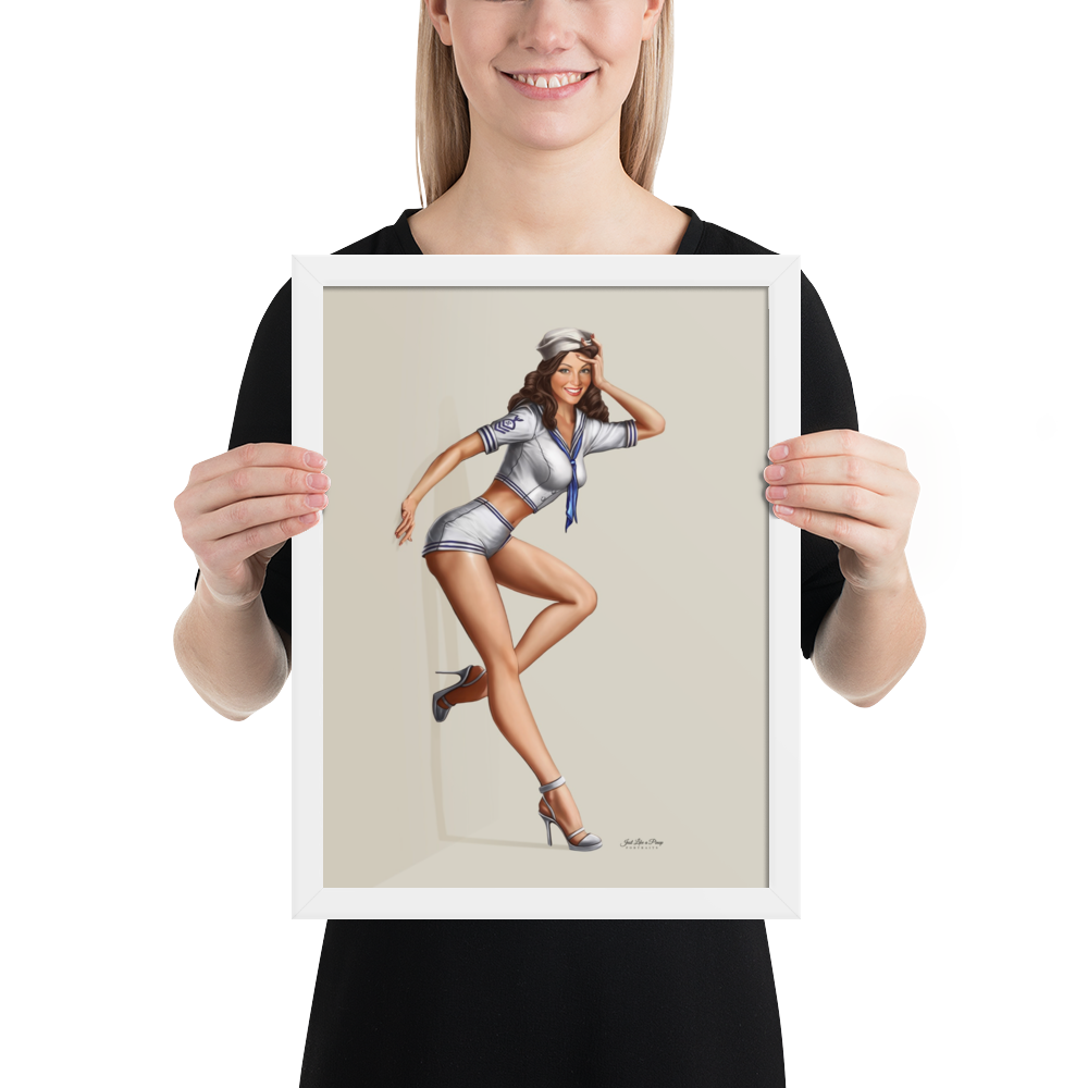 Personalized Framed Print - Just Like A Pinup