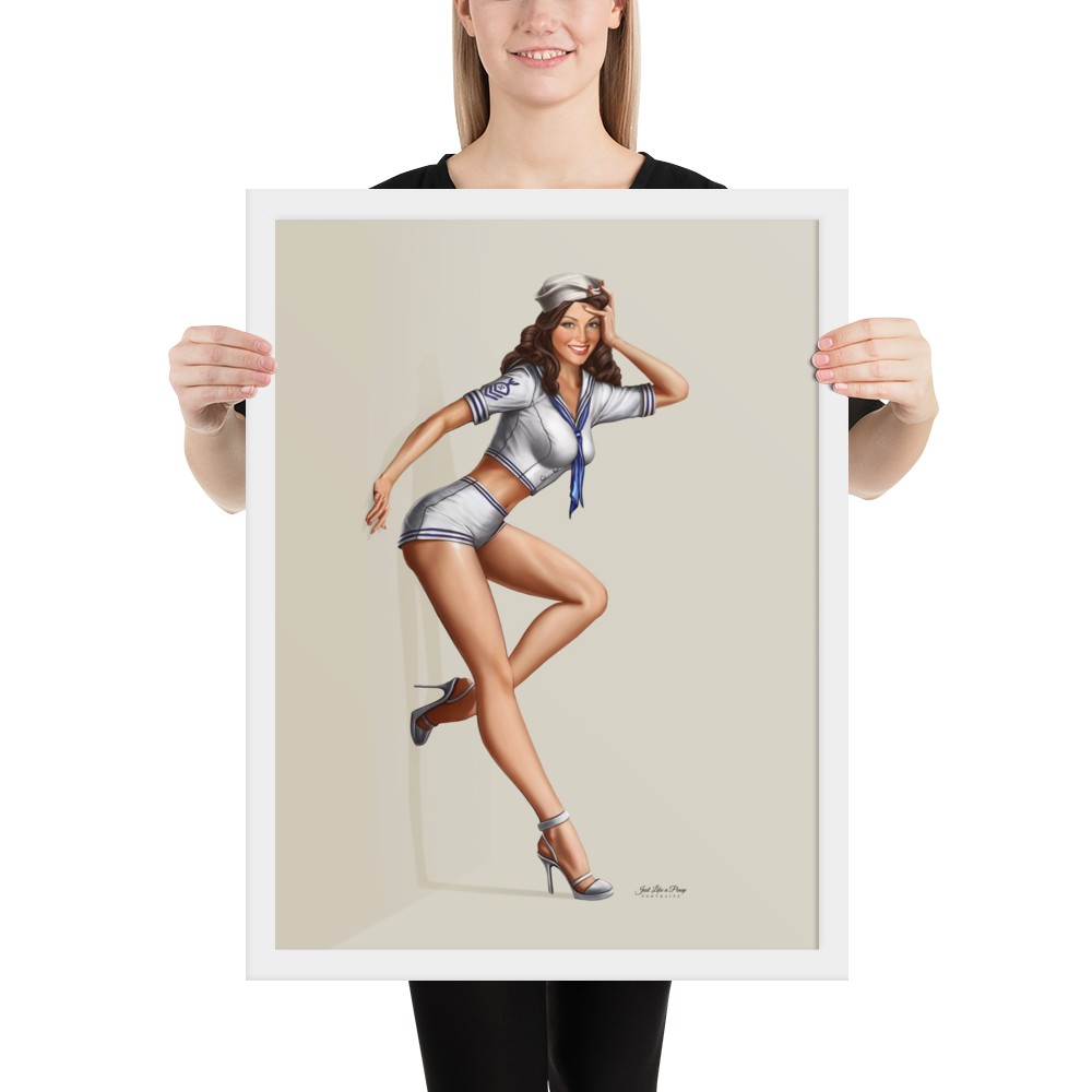 Personalized Framed Print - Just Like A Pinup