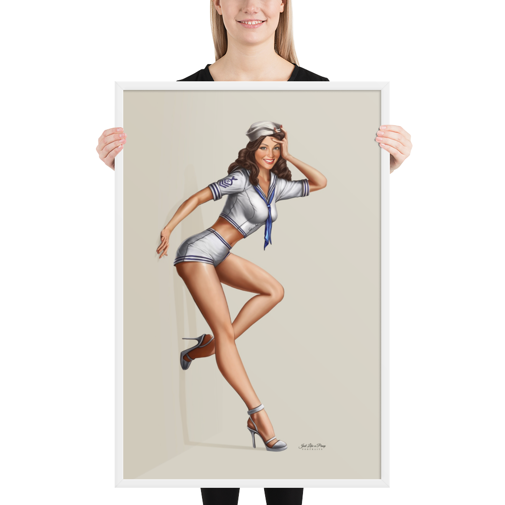 Personalized Framed Print - Just Like A Pinup
