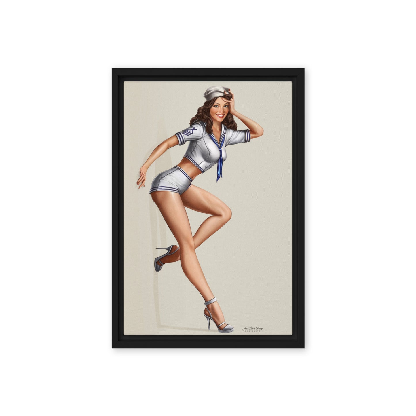 Personalized Framed Canvas - Just Like A Pinup