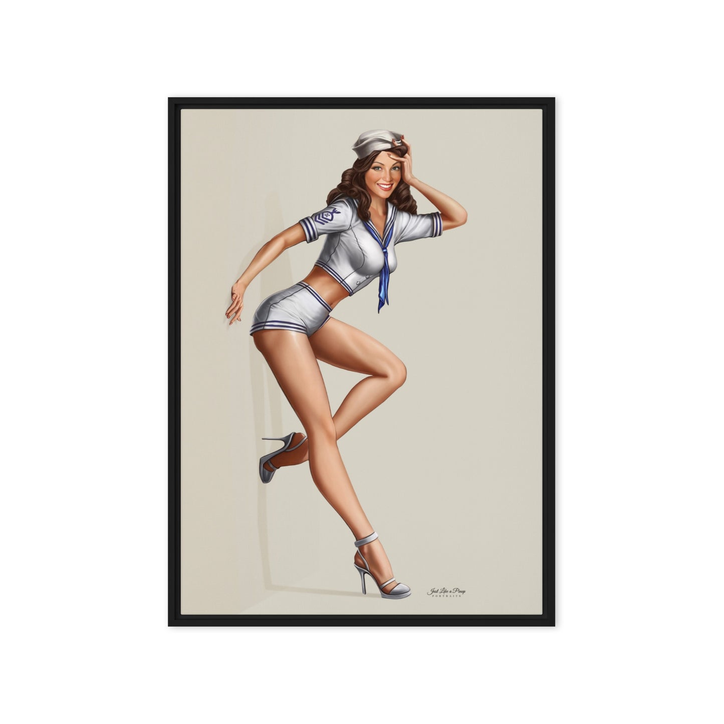 Personalized Framed Canvas - Just Like A Pinup