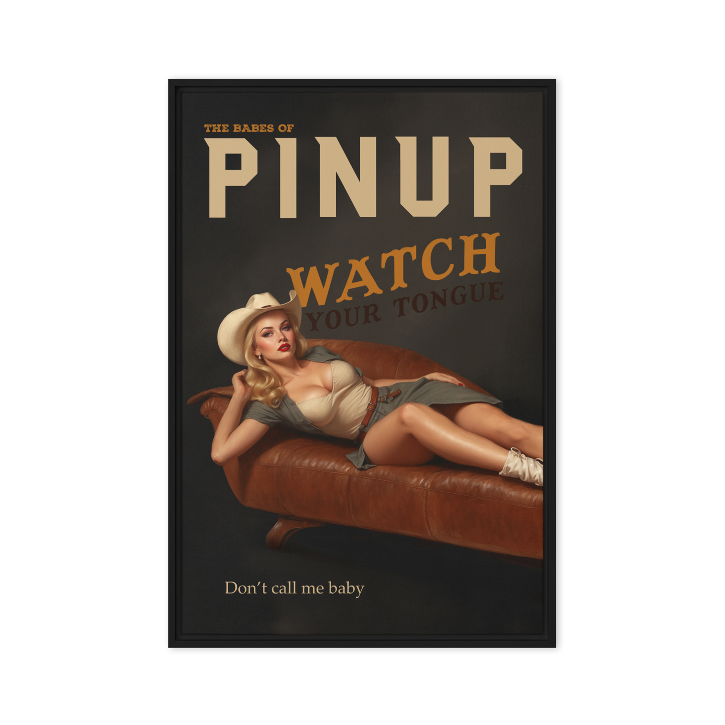 Personalized Framed Canvas - Just Like A Pinup