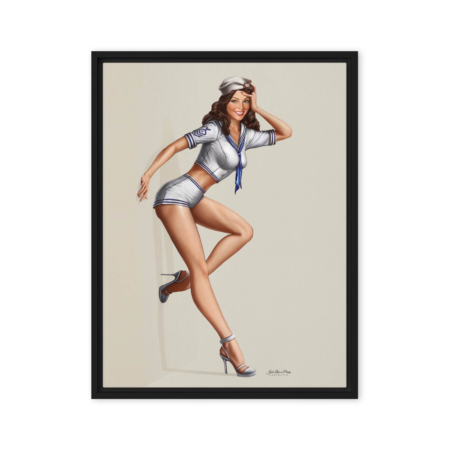 Personalized Framed Canvas - Just Like A Pinup