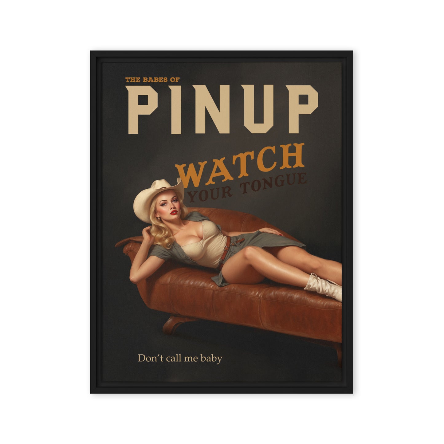 Personalized Framed Canvas - Just Like A Pinup