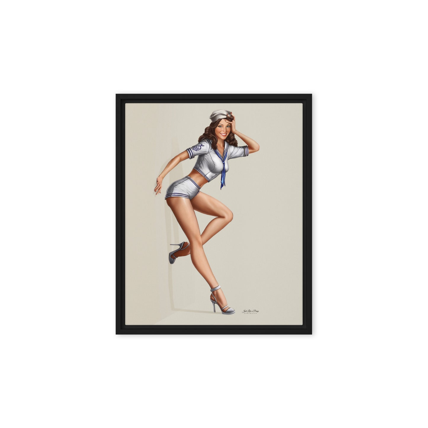 Personalized Framed Canvas - Just Like A Pinup