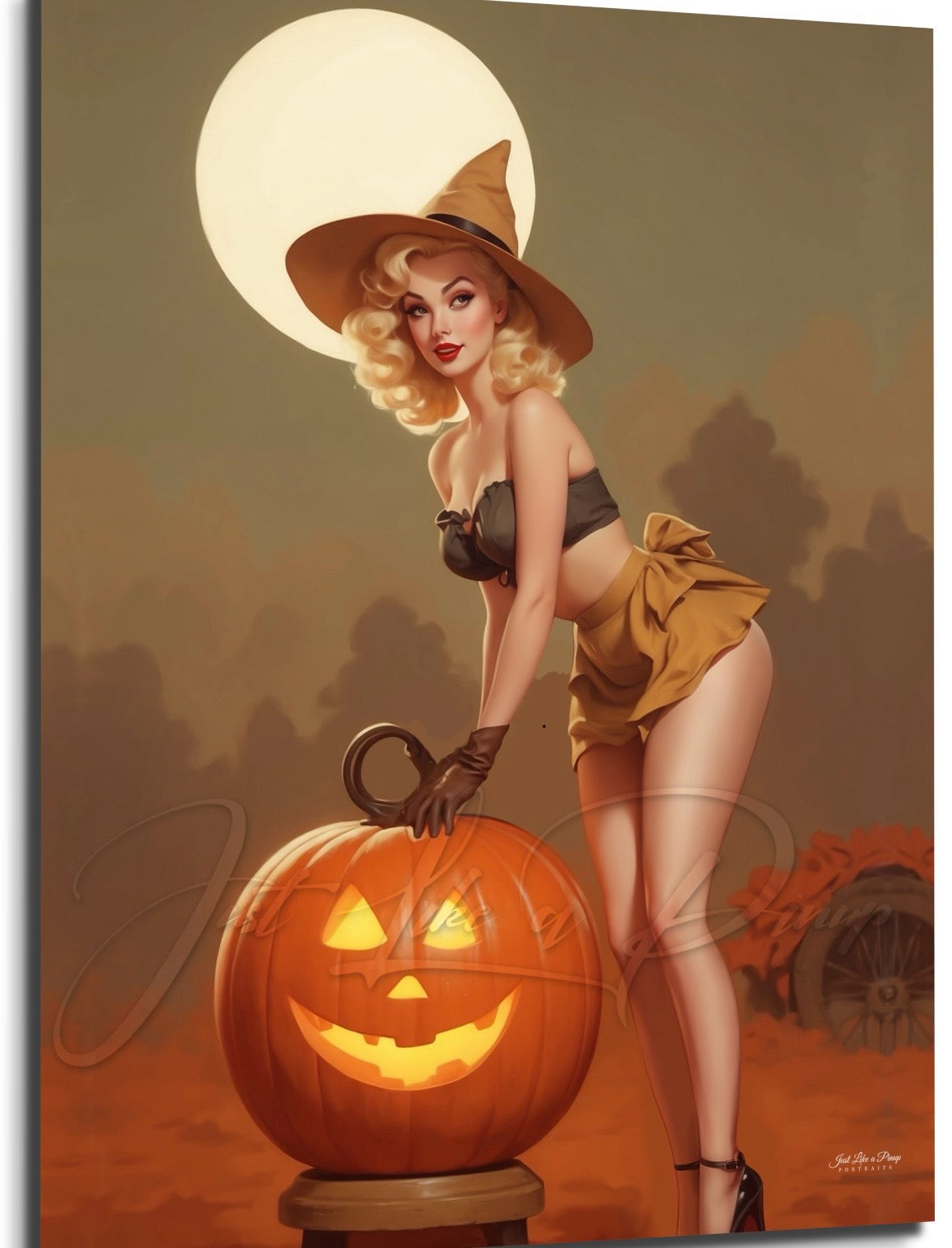 Custom Pin Up Illustration - Just Like A Pinup