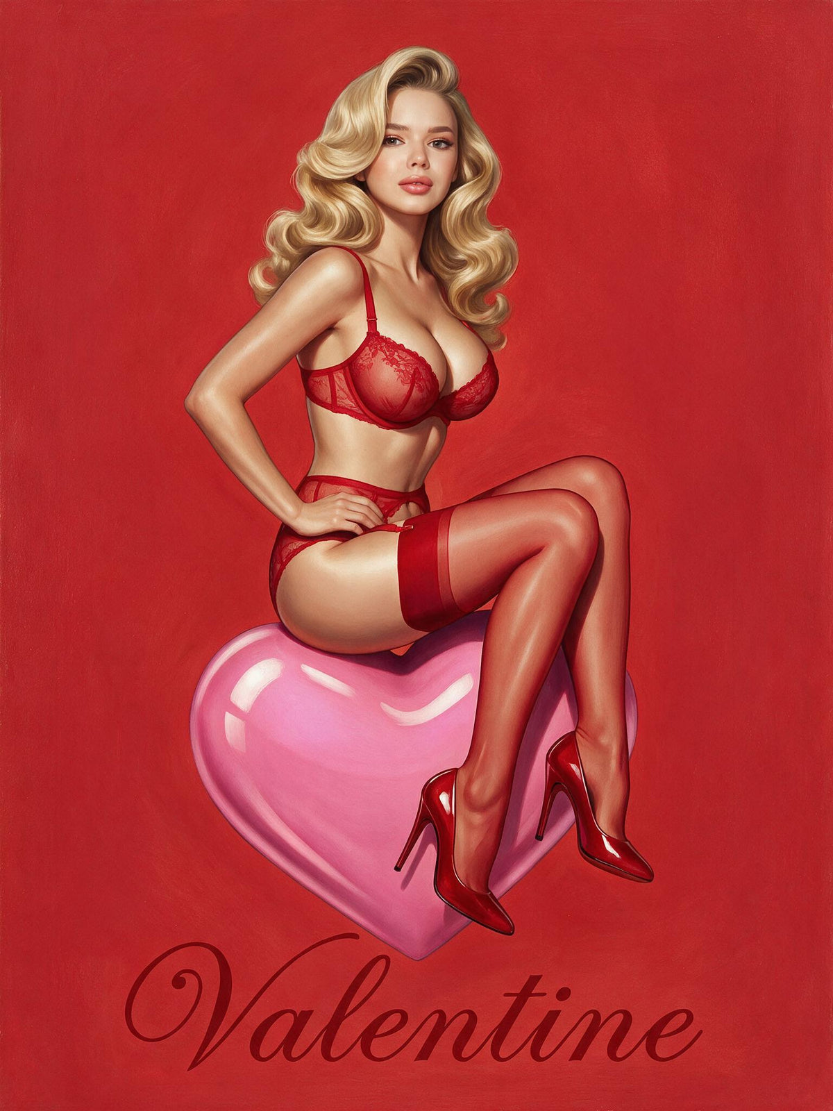 Custom Art - Boudoir in love - Just Like A Pinup