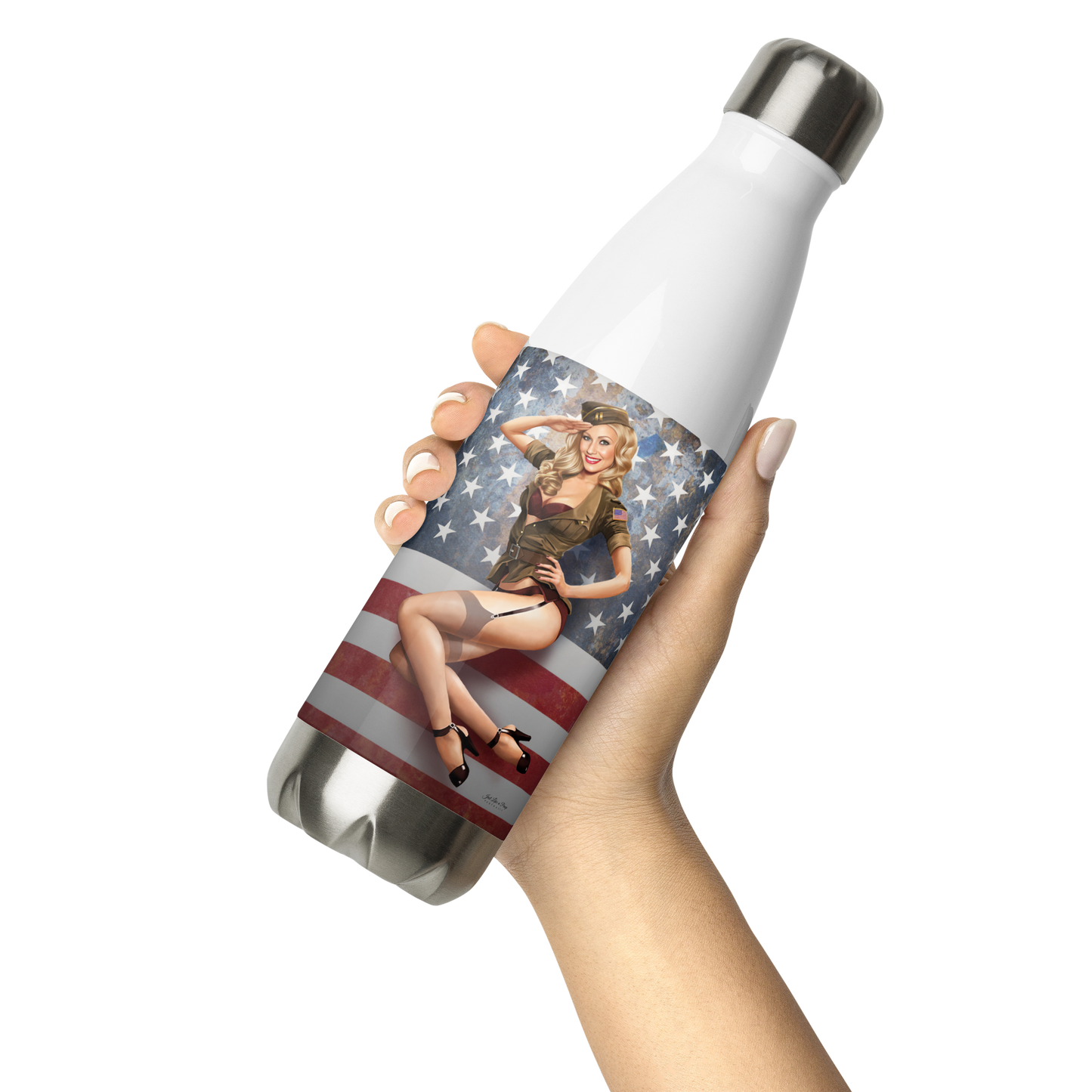 Personalized Stainless Steel Water Bottle - Just Like A Pinup