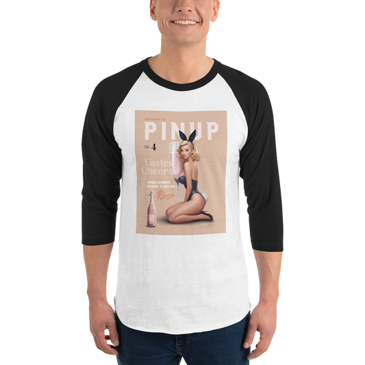 Unisex Personalized 3/4 sleeve raglan shirt - Just Like A Pinup