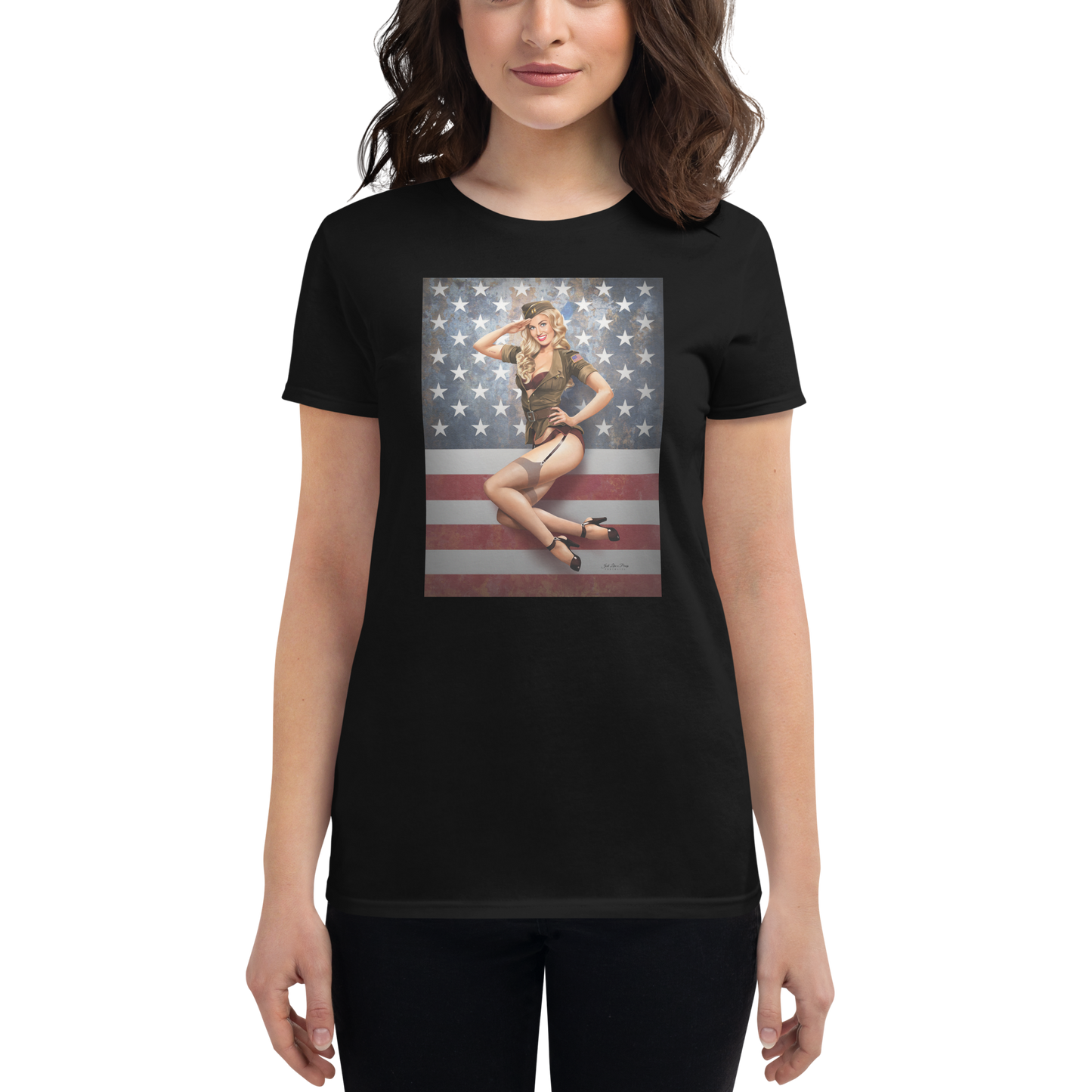 Woman's Personalized Short Sleeve T-shirt - Just Like A Pinup
