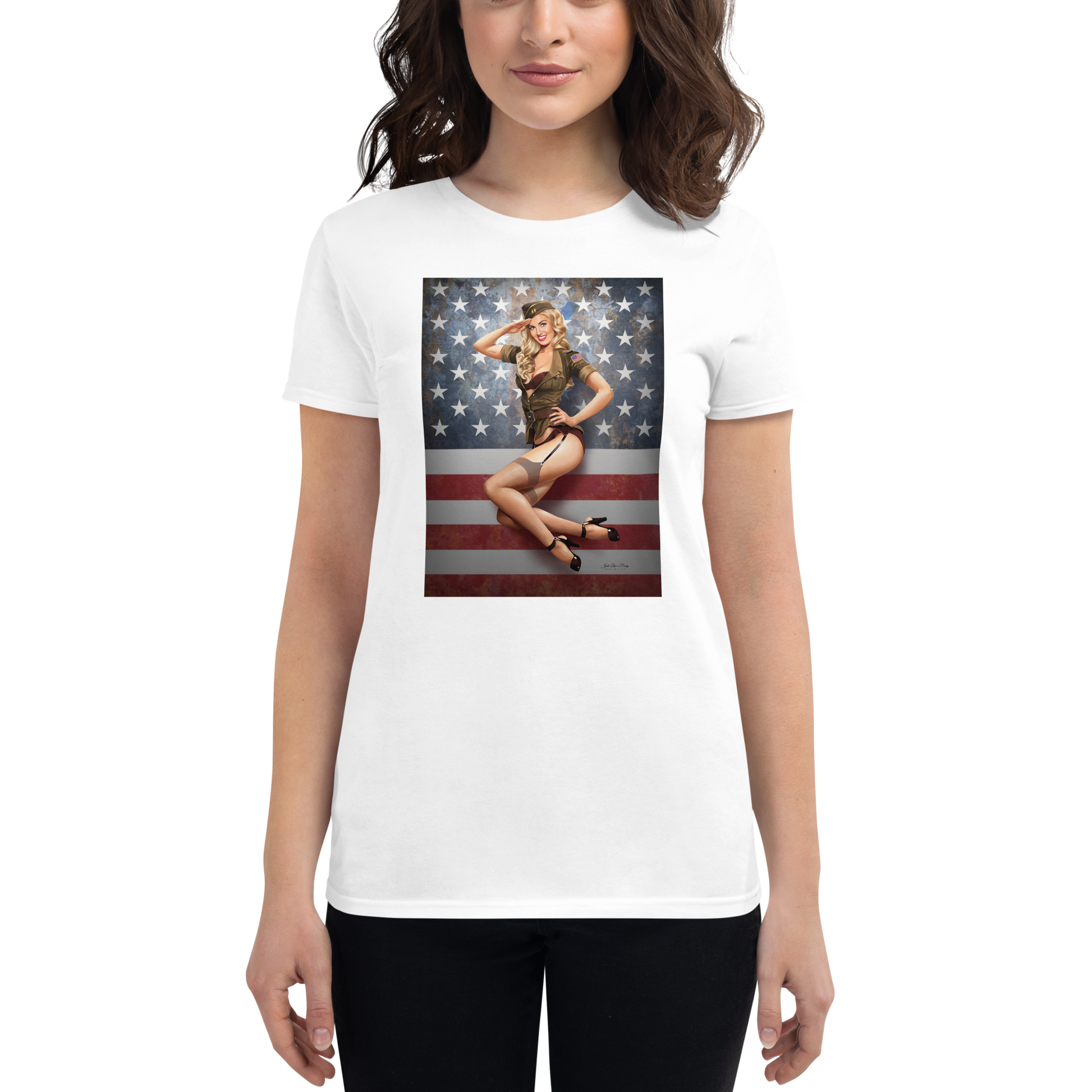 Woman's Personalized Short Sleeve T-shirt - Just Like A Pinup