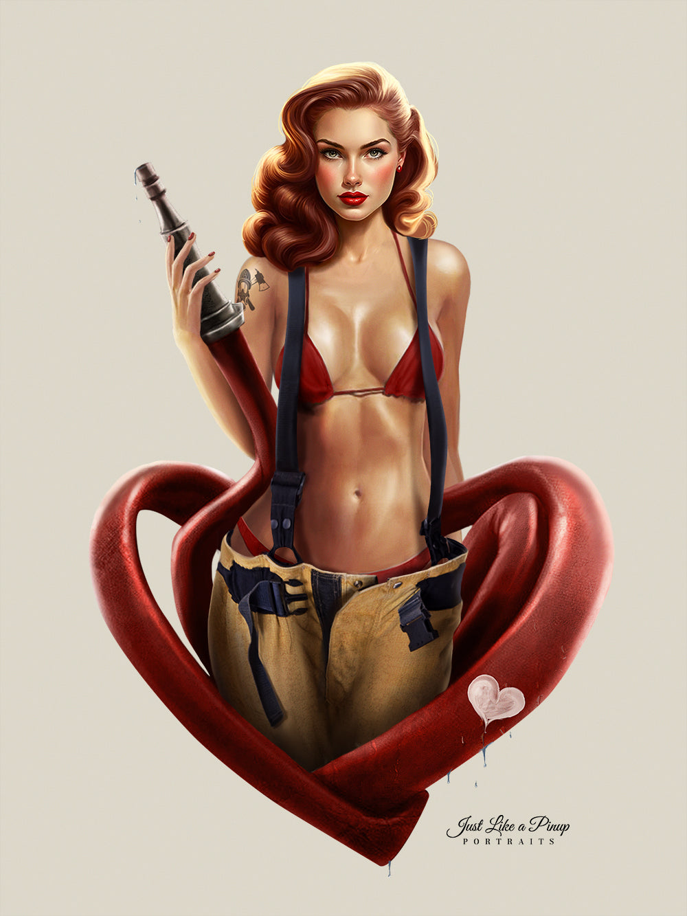 Custom Just Like A Pin-Up Digital Portrait - Just Like A Pinup