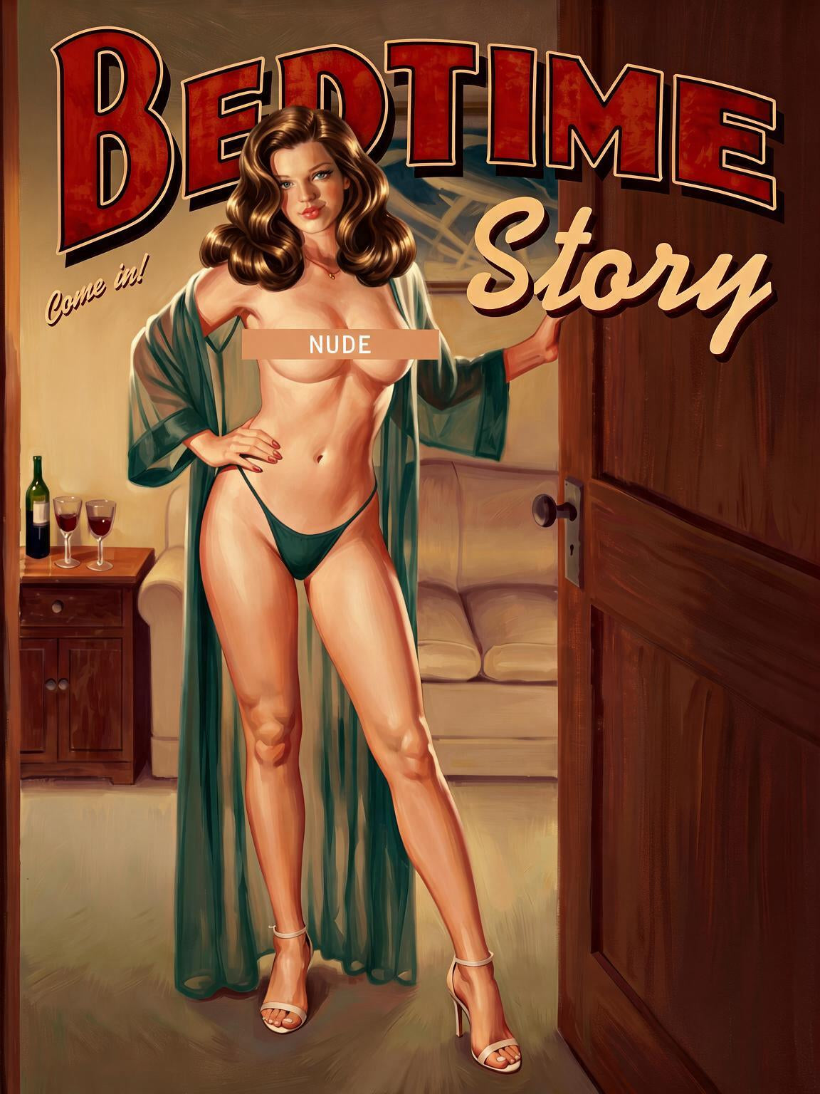 Custom Pinup - Bedtime stories - Just Like A Pinup