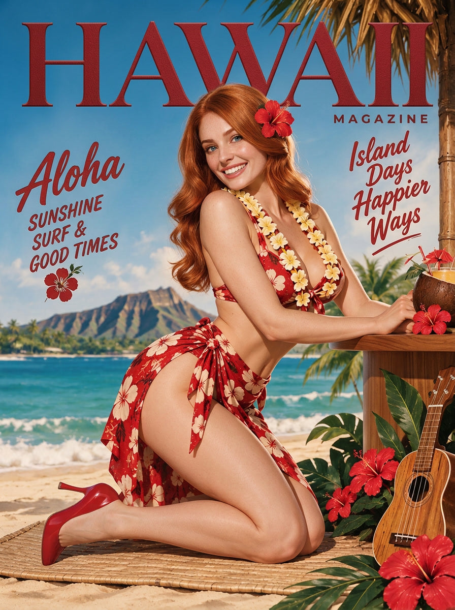 Custom Pinup - Hawaii girl - Just Like A Pinup