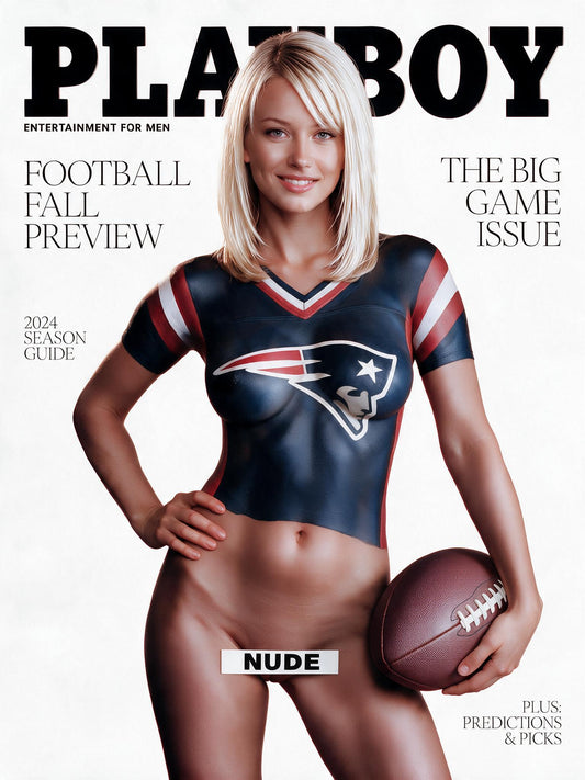 Custom Pinup Art - Football Nude (Request you team colors in the notes section) - Just Like A Pinup
