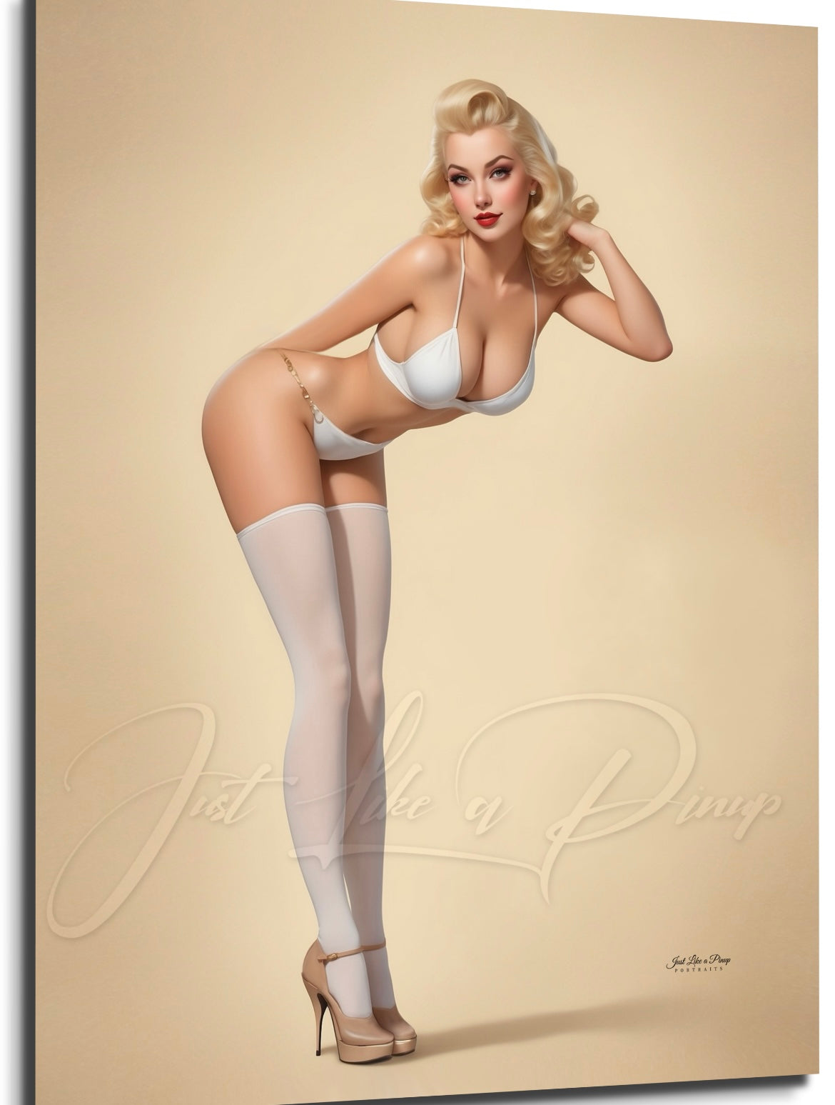 Custom Just Like A Pin-Up Digital Portrait - Rachel