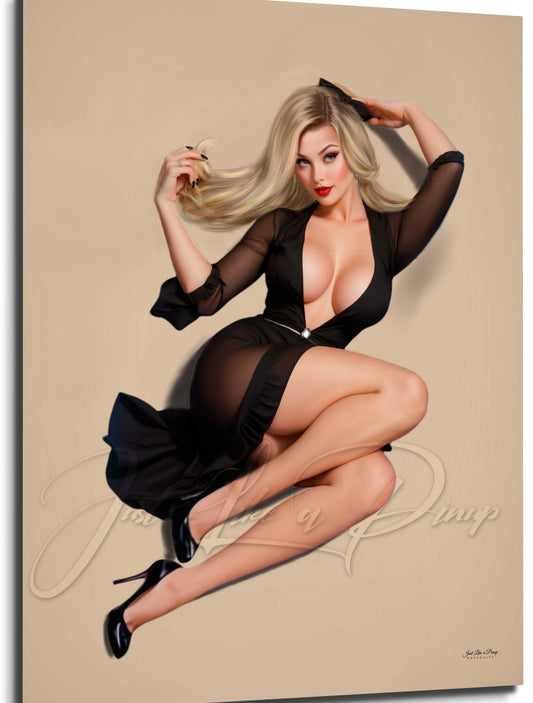 Custom Just Like A Pin-Up Digital Portrait - Lena