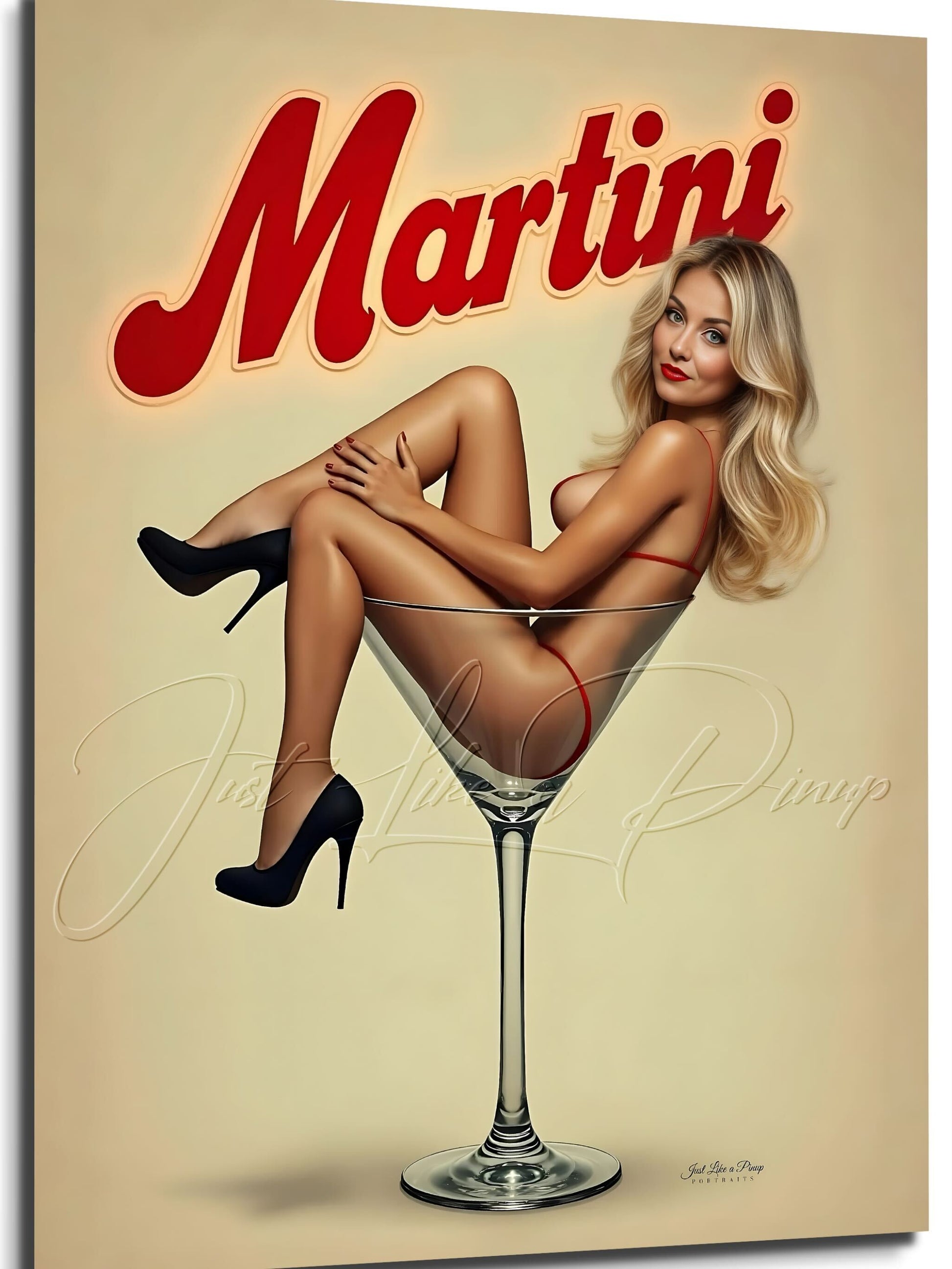 Custom Just Like A Pin-Up Digital Portrait - Dani - Just Like A Pinup