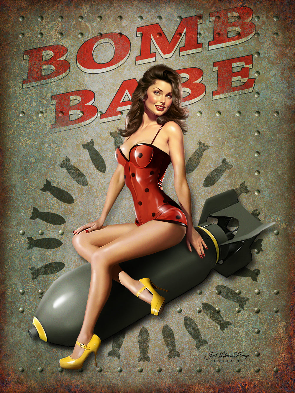 Custom Just Like A Pin-Up Digital Portrait - Belle - Just Like A Pinup