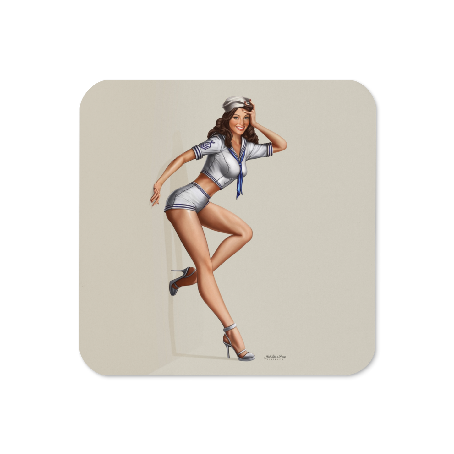 Personalized Cork-back Coaster (1 piece) - Just Like A Pinup