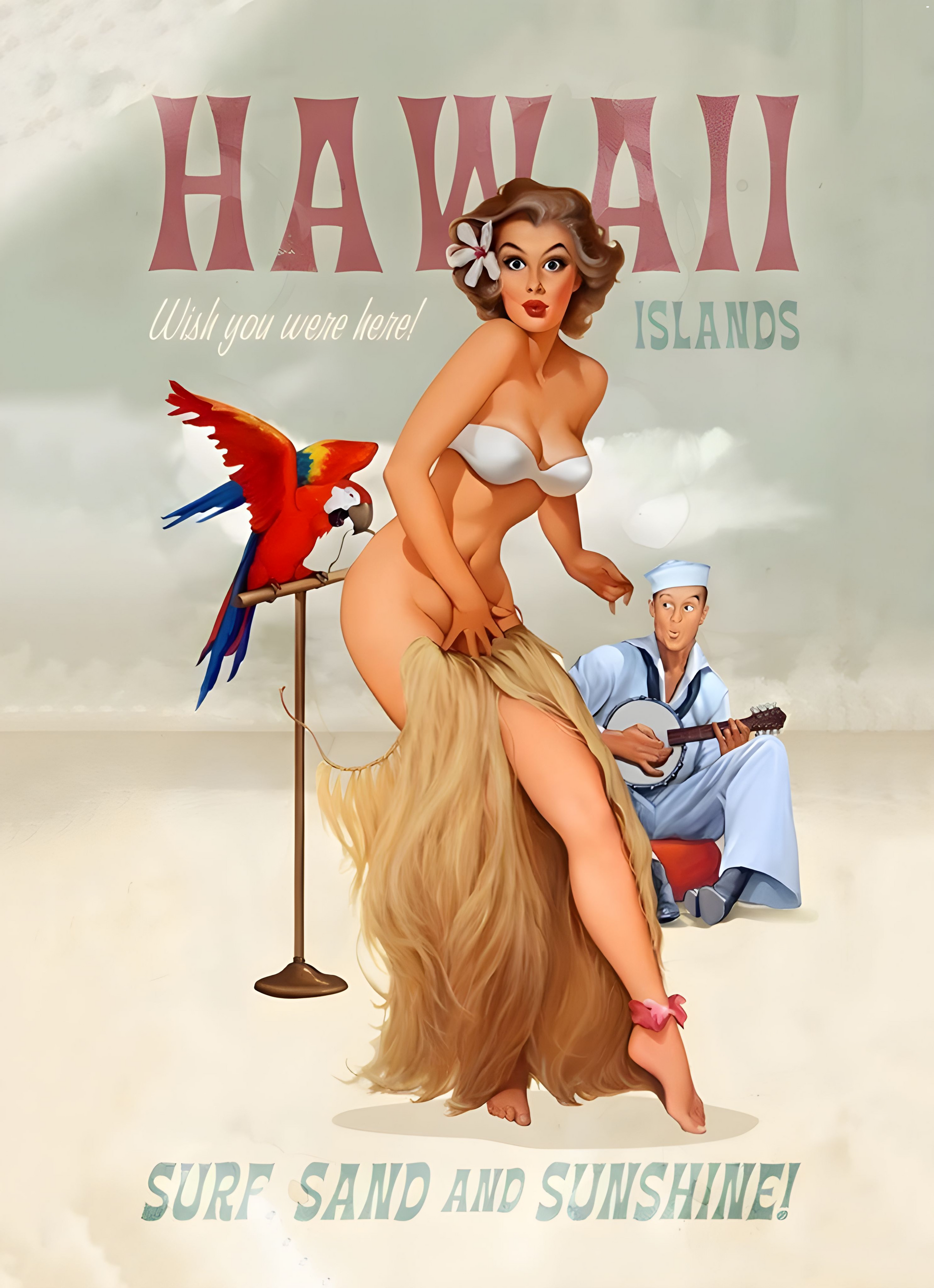 Ben and Adriana - Custom Couple illustration and Digital Download - Just Like A Pinup