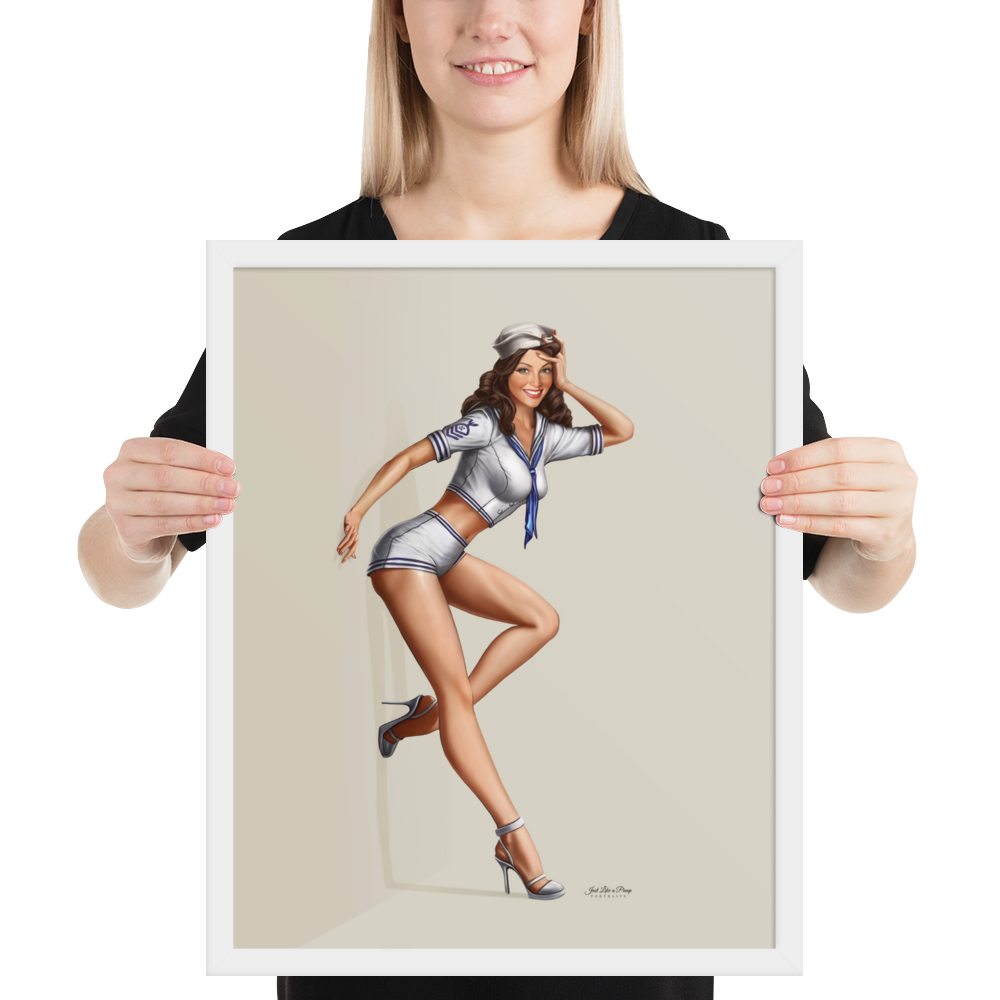 Personalized Framed Print - Just Like A Pinup