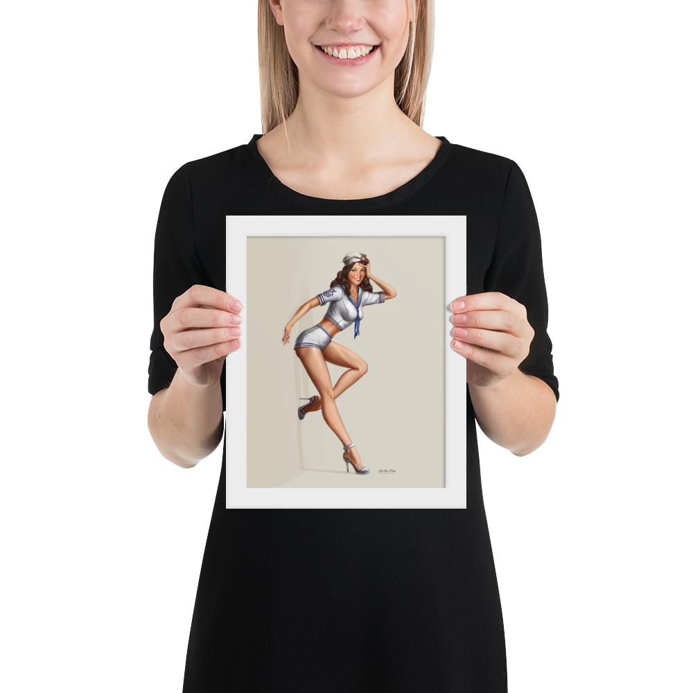 Personalized Framed Print - Just Like A Pinup