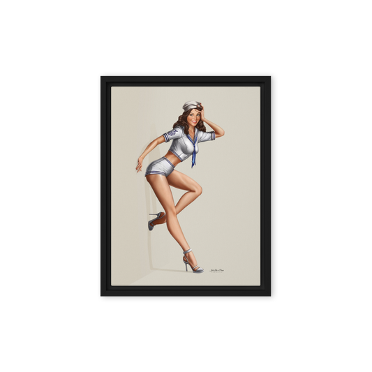 Personalized Framed Canvas - Just Like A Pinup