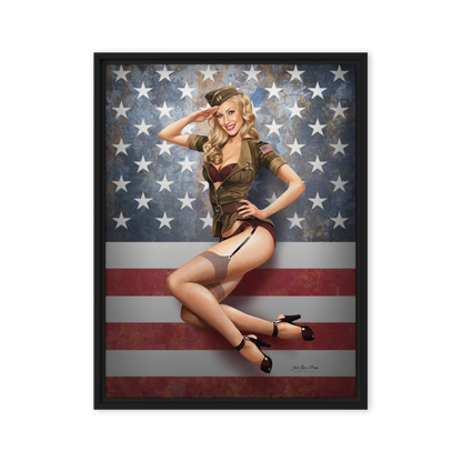 Personalized Framed Canvas - Just Like A Pinup