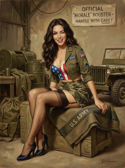 Personalized PINUP portraits - We turn YOU into art! NOT AI - Professional art by real artists.  Proof sent in 1-2 business days. - Just Like A Pinup