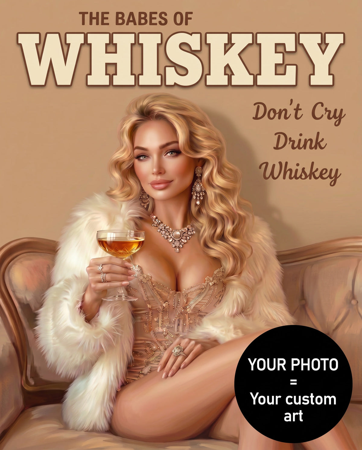 Custom Pinup - Whiskey don't cry