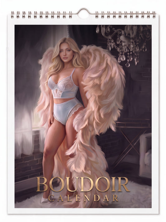 CUSTOM BOUDOIR STYLE CALENDAR 2027 - (includes 13 illustrations and 11" x 14" Calendar) - Just Like A Pinup