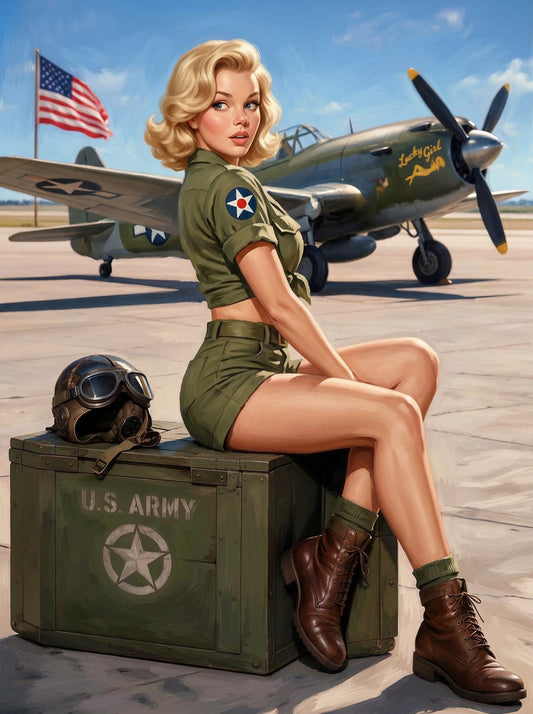 Custom Pinup - Retro Army Pinup