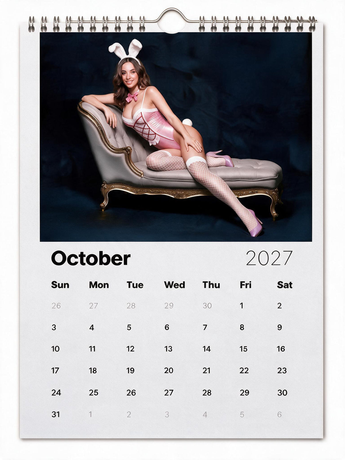 CUSTOM BOUDOIR STYLE CALENDAR 2027 - (includes 13 illustrations and 11" x 14" Calendar) - Just Like A Pinup