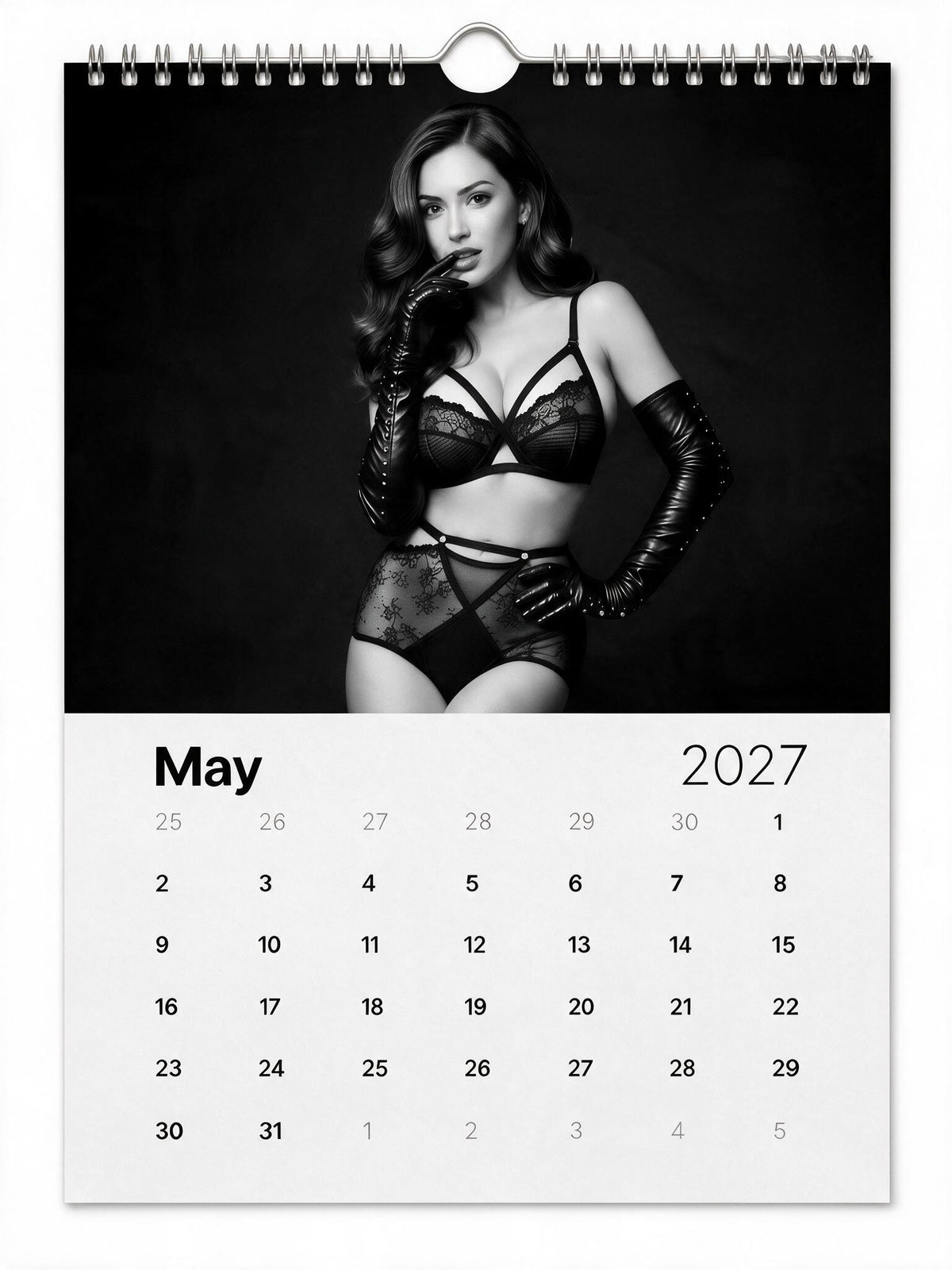 CUSTOM BOUDOIR STYLE CALENDAR 2027 - (includes 13 illustrations and 11" x 14" Calendar) - Just Like A Pinup